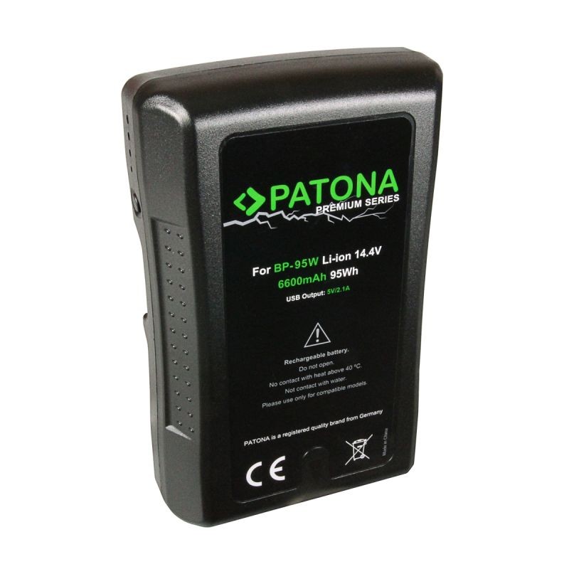 Patona V-Mount-akku 95 Wh / 14,4 V / 6600 mAh