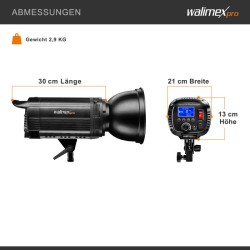 Walimex pro LED Niova 100 Plus Daylight LED-studiovalo 100 W, 5600 K, Bowens S-Type