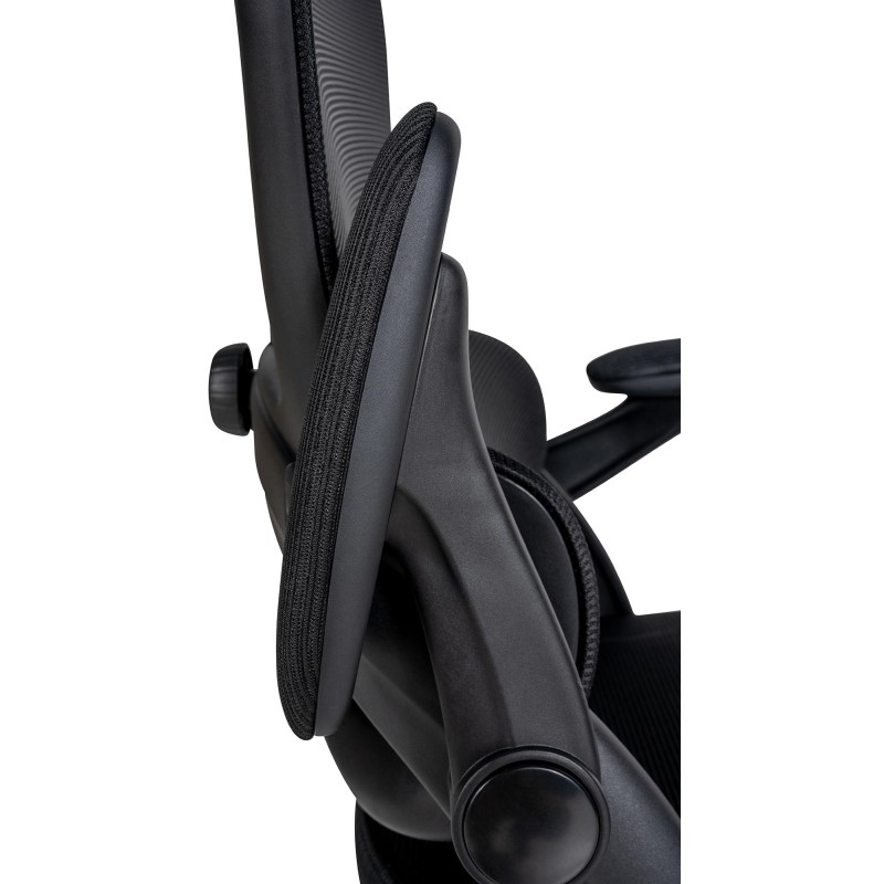 Ergonominen toimistotuoli säädettävällä ristiselän tuella ja käsinojilla