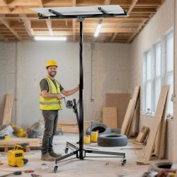 XXL-levynostin, max 68 kg, korkeus 140–350 cm, max leveys 2,90 m, musta