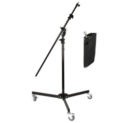 Walimex pro puomijalka pyörillä, 130-390 cm, teleskooppipuomi 115-215 cm, softboxeille ja heijastimille