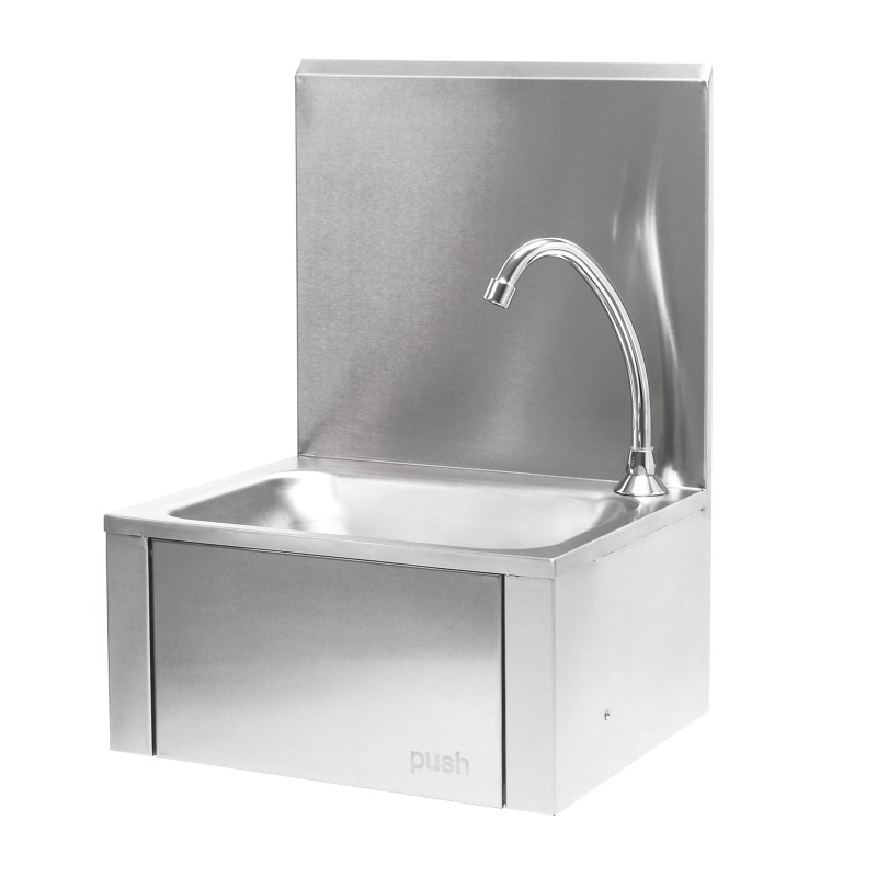 XPOtool Ruostumaton teräsallas gastro-käyttöön, 390 x 355 x 565 mm, seinäkiinnitys, roiskesuoja