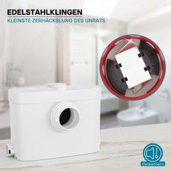 XPOtool 3/1 Jätevesipumppu 450 W silppurilla, nostokorkeus 7,5 m, WC ja suihku
