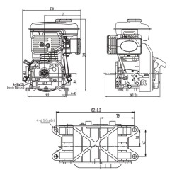 LIFAN 152 4 tahtinen bensiinimoottori 2 45 PS 1 8 kW 15 mm kampiakseli OHV pienkoneisiin ja kartingiin