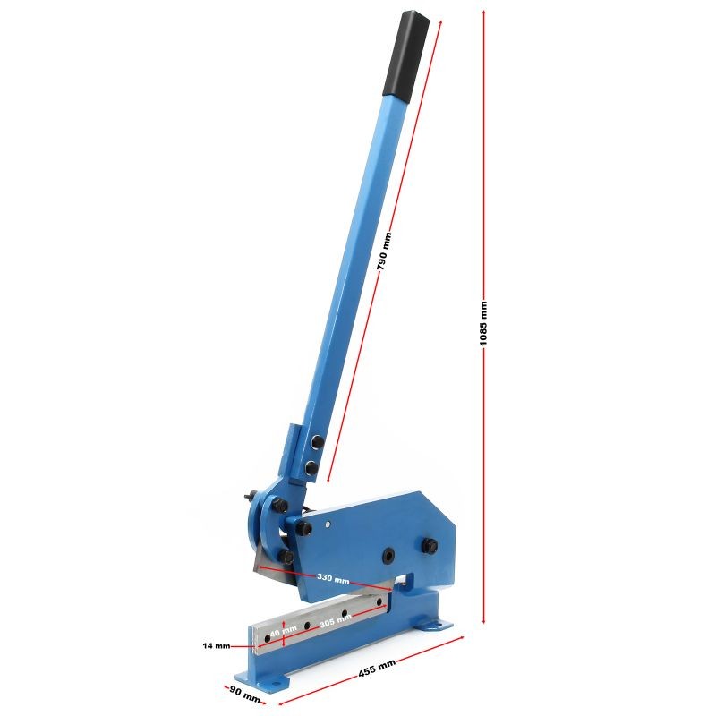 Manuaaliset vivusakset 300 mm metallin ja peltien leikkaamiseen