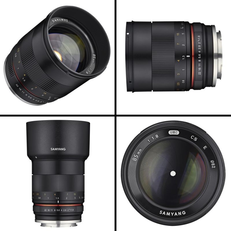 Samyang MF 85 mm f/1.8 ED UMC CS muotokuvaobjektiivi Sony E APS-C