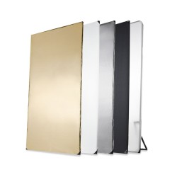 Walimex pro 5 in 1 heijastinpaneeli 100 x 200 cm musta valkoinen kulta hopea diffuusori
