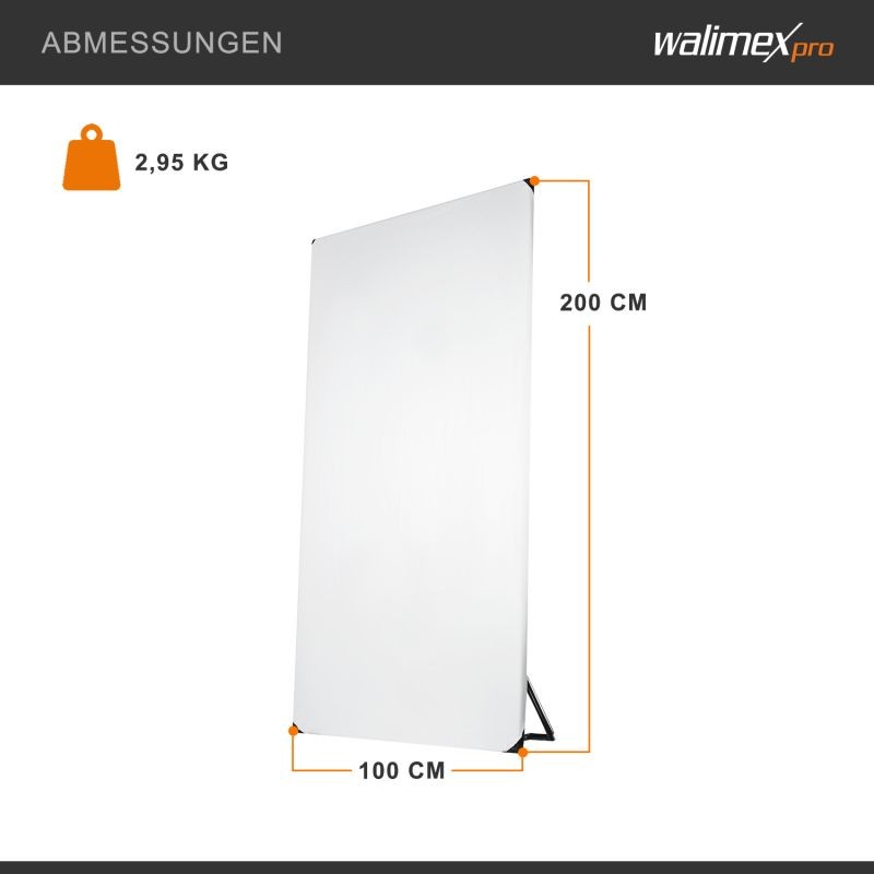 Walimex pro 5-in-1-heijastinpaneeli 100 x 200 cm, musta, valkoinen, kulta, hopea, diffuusori