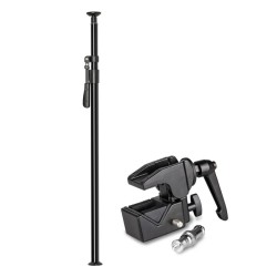 Walimex pro Autopole teleskooppitanko 220-380 cm, alumiini, musta, max. 15 kg, superkiinnike ja adapteri