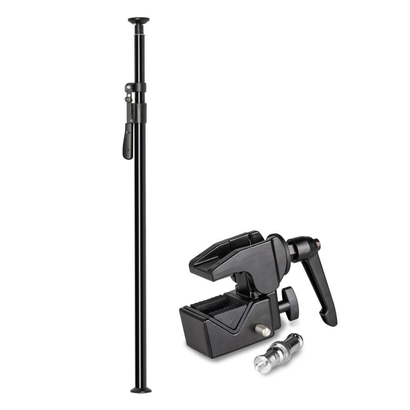 Walimex pro Autopole teleskooppitanko 220-380 cm, alumiini, musta, max. 15 kg, superkiinnike ja adapteri