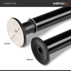 Walimex pro Autopole teleskooppitanko 220-380 cm, alumiini, musta, max. 15 kg, superkiinnike ja adapteri