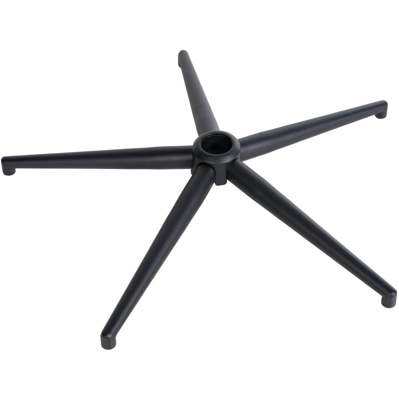 Nelikulmainen musta metallinen jalkaristikko toimistotuoleihin