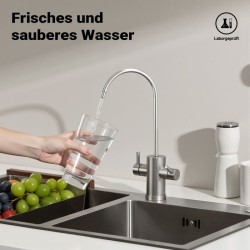Naturewater 6-vaiheinen käänösmoosijärjestelmä 180 l/vrk, UV-puhdistin ja paineenkohotuspumppu