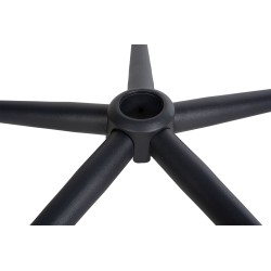 Nelikulmainen musta metallinen jalkaristikko toimistotuoleihin