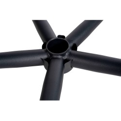 Nelikulmainen musta metallinen jalkaristikko toimistotuoleihin