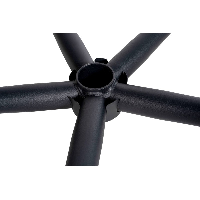 Nelikulmainen musta metallinen jalkaristikko toimistotuoleihin