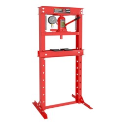 Hydraulinen prässi 12 t, 420 mm, teräs, painemittari, punainen