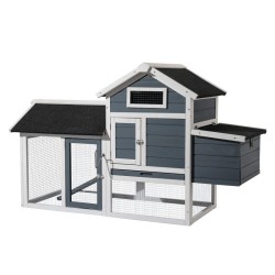 Kanala 1520 x 520 x 920 mm, harmaa-valkoinen, kuusi, ulkoilualue, pesälaatikko, sinkitty lantaljastinlaatikko