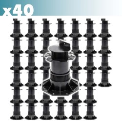 XPOtool Säädettävät terassitukijalat 40 kpl, 2700 kg, 137–215 mm, musta