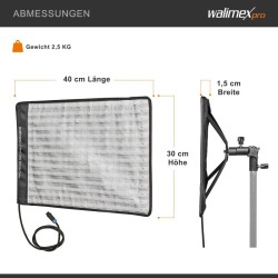 Walimex pro Flex LED 500 Bi-Color 50 W LED-valomattosetti softboxilla