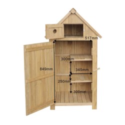 Kapea puuvarasto kuusipuusta bitumikatolla 770x540x1370 mm, ruskea