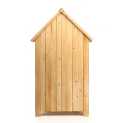Kapea puuvarasto kuusipuusta bitumikatolla 770x540x1370 mm, ruskea