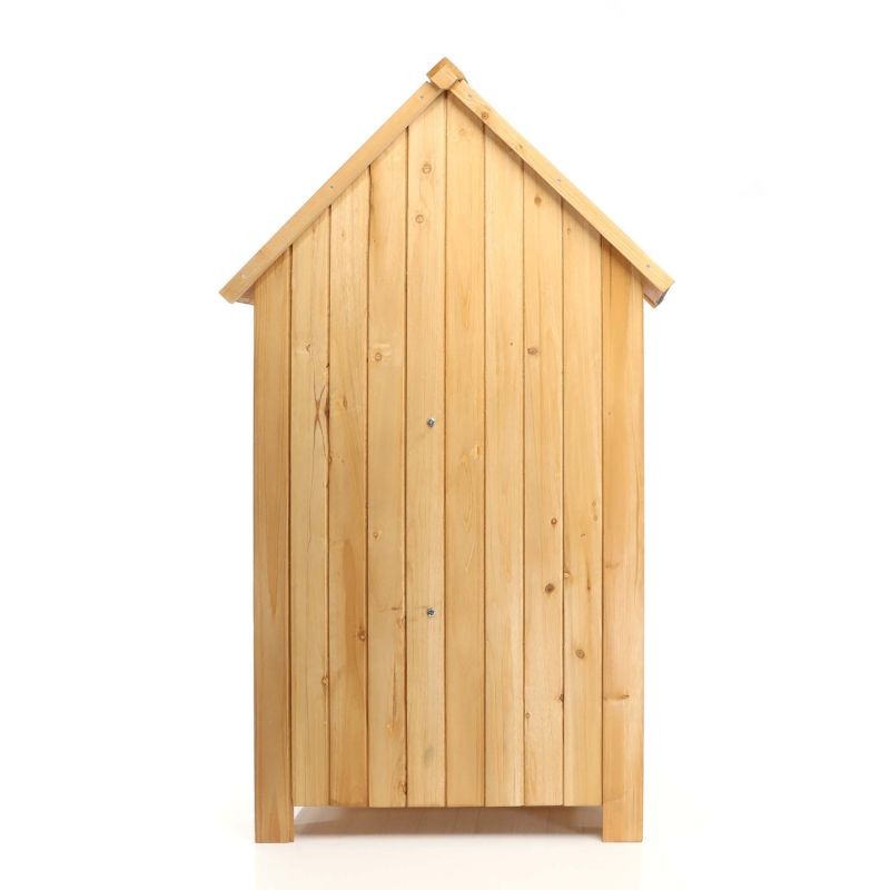 Kapea puuvarasto kuusipuusta bitumikatolla 770x540x1370 mm, ruskea