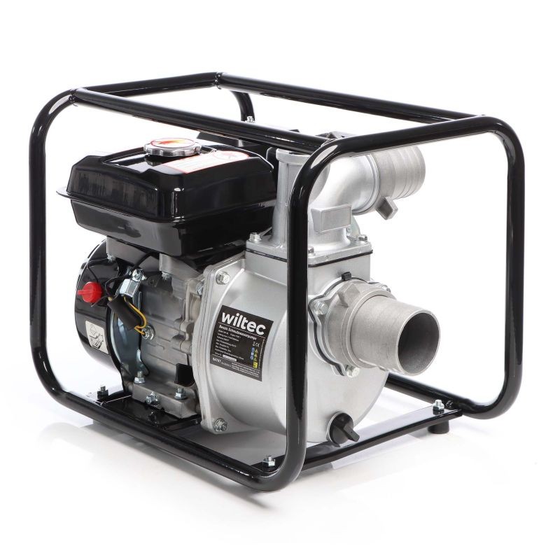 Bensiinikäyttöinen likavesipumppu 4 kW 48 000 l/h, 28 m nostokorkeus, 80 mm liitäntä, 4-tahtinen moottori