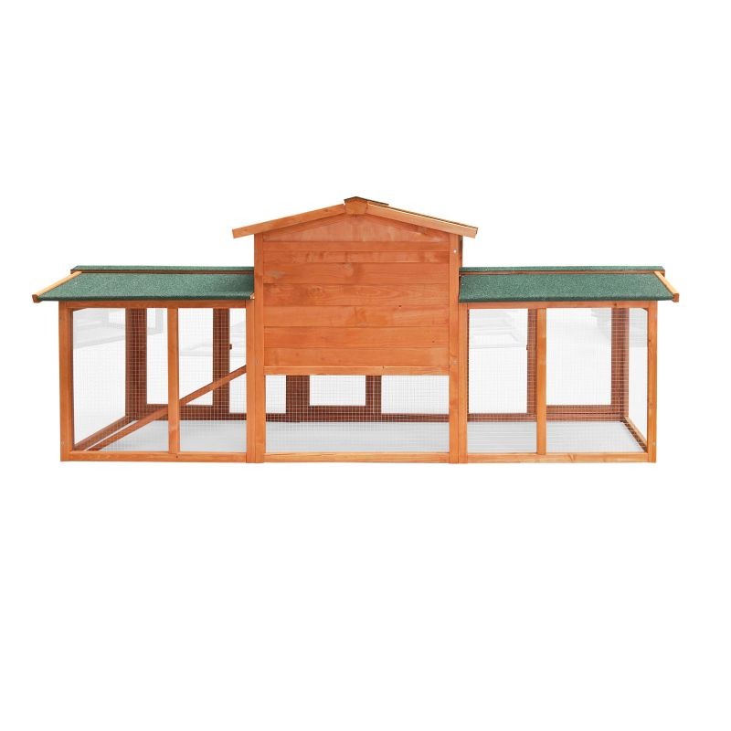 Kaksikerroksinen kanin- ja pieneläinhäkki, kuusipuu, ruskea, 2190 x 530 x 850 mm
