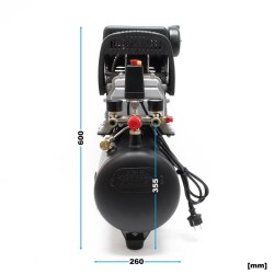 Painilmakompressori 24 l ja 13-osainen työkalusarja, 1500 W, 8 bar