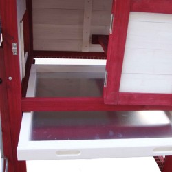 Kanala 1520 x 520 x 920 mm, punavalkoinen, kuusipuu, ulkoilualue ja pesälaatikko