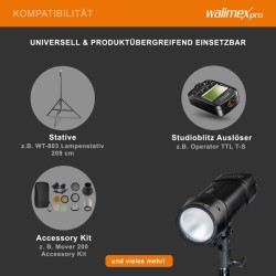 Walimex pro Mover 200 TTL akkusalama 200 Ws TTL HSS 2 4 GHz vastaanotin