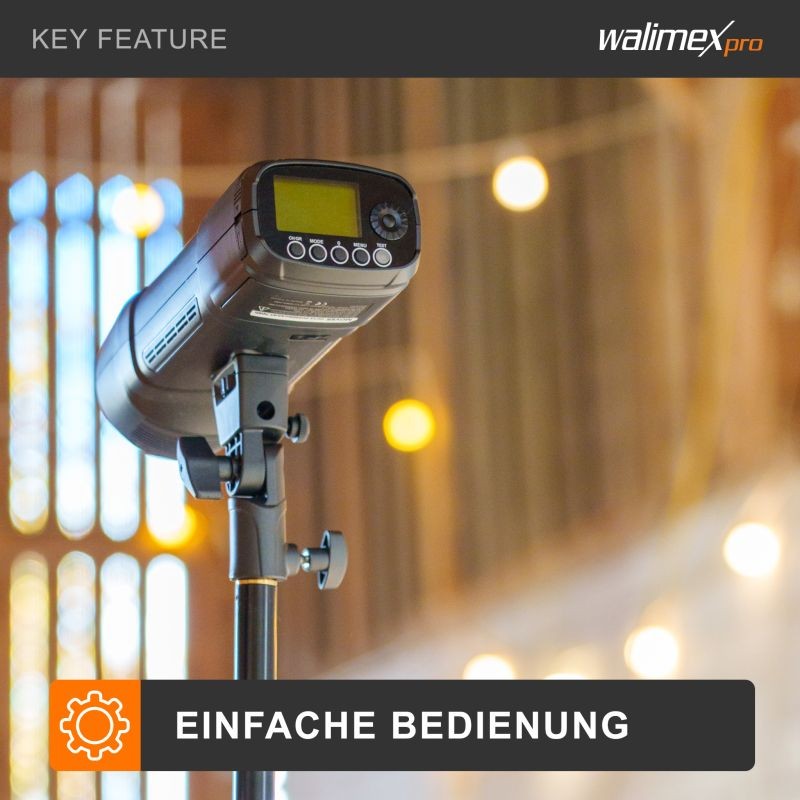Walimex pro Mover 200 TTL akkusalama, 200 Ws, TTL, HSS, 2,4 GHz vastaanotin