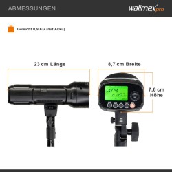 Walimex pro Mover 200 TTL akkusalama, 200 Ws, TTL, HSS, 2,4 GHz vastaanotin