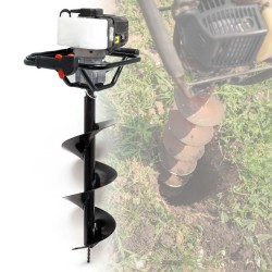 Bensiinikäyttöinen maapora 52 ccm 1 4 kW 1 9 PS 200 mm poranterä