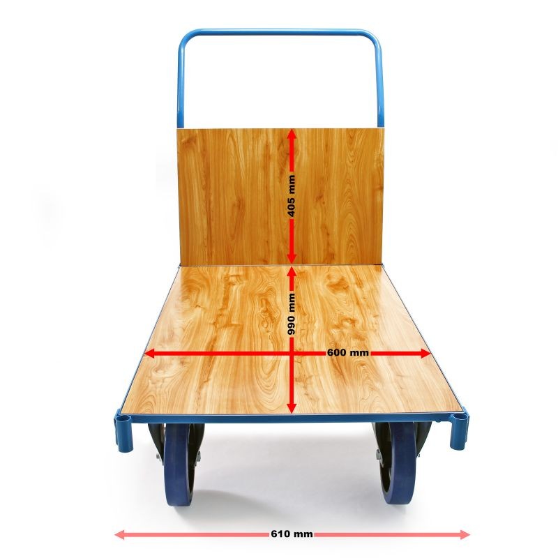 Alustavaunu 600 kg, 100 x 60 cm, kokumipyörät ja jarru