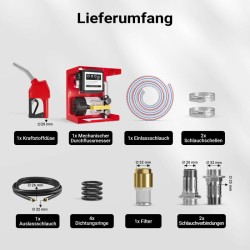 Diesel ja lämmitysöljypumppu 230 V 550 W 20 60 l min automaattinen täyttöpistooli ja mittari