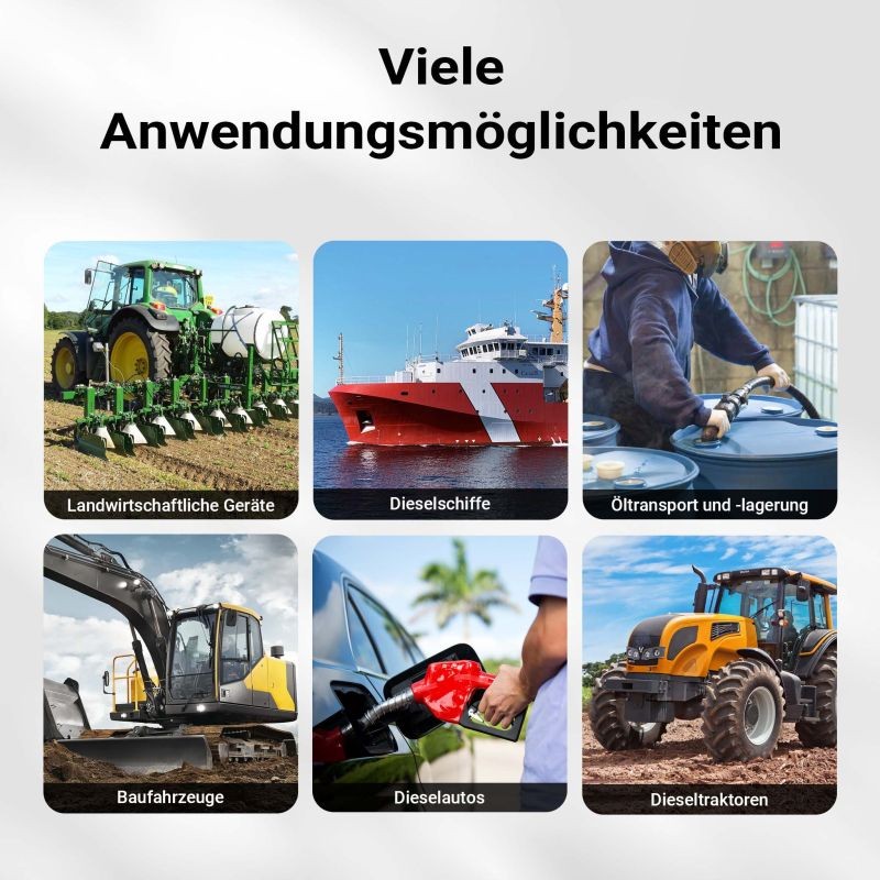 Diesel- ja lämmitysöljypumppu 230 V 550 W 20-60 l/min, automaattinen täyttöpistooli ja mittari