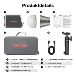 Multiblitz MB-PL LED 100B Bi-Color COB LED-valaisin 100 W
