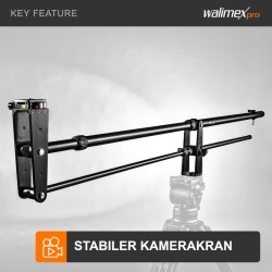 Walimex pro Director Pro kameranosturi, 770 x 90 x 250 mm, max. kantavuus 3 kg, musta