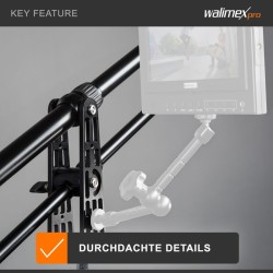 Walimex pro Director Pro kameranosturi, 770 x 90 x 250 mm, max. kantavuus 3 kg, musta