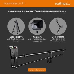 Walimex pro Director Pro kameranosturi, 770 x 90 x 250 mm, max. kantavuus 3 kg, musta