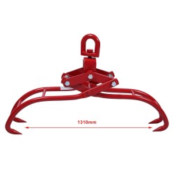Tukkiote 1310 mm 1500 kg teräs punainen 4 tartuntapiikkiä