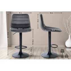 Tyylikäs Lex Samt baarijakkara säädettävällä korkeudella ja selkänojalla