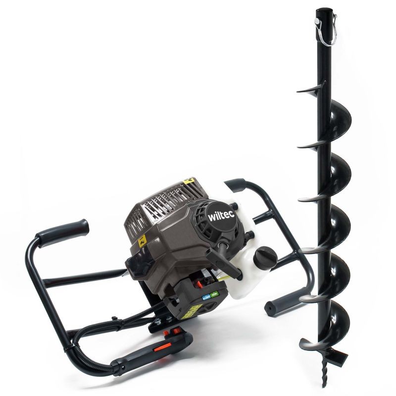 Bensiinikäyttöinen maaporakone 2 hengen käyttöön, 2,2 kW 3 PS 63,3 ccm, 100 mm terä