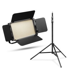 Walimex pro Niova 900 Plus Bi Color dimmattava LED paneelivalaisin ja WT 806 jalusta setti