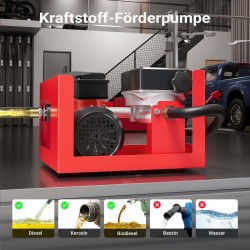 Diesel- ja lämmitysöljypumppu 230V 600W 40 l/min, itseimevä, automaattinen täyttöpistooli