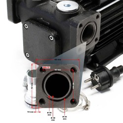 Diesel- ja lämmitysöljypumppu 230V 750W 100l/min, itseimevä, 3 m imukorkeus, takaiskuventtiili