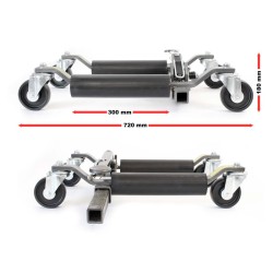 XPOtool Auton siirtotelineet 2 kpl, 566 kg/kpl, max 30 cm rengasleveys