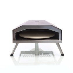Toboli Kaasupizzauuni pyörivällä pizzakivellä Ø 330 mm, ruostumaton teräs, musta